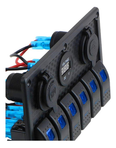 Yu Interruptor De Panel Oscilante Azul De Barra De Luz
