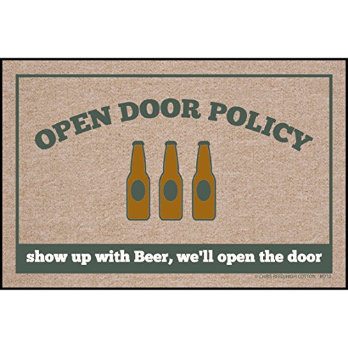 Open Door Policy Beer Doormat