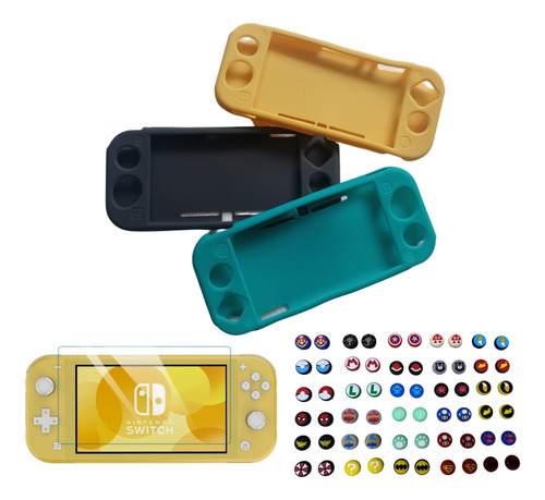 Silicona Switch Lite + Vidrio Templado Lite + 2 Grips