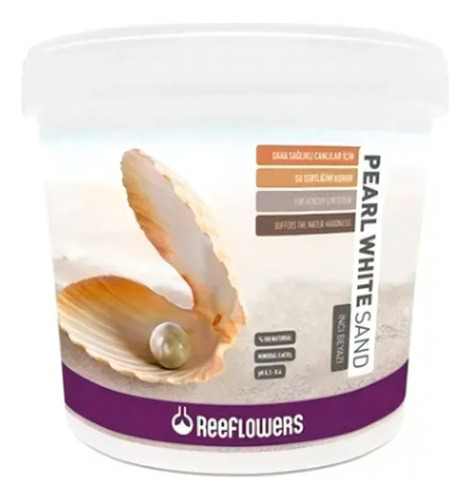 Substrato Reeflowers Pearl White Sand 7kg 0,5mm Aquário