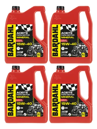 Kit Aceite 15w40 Universal Para Tractores Bardahl 4lts X 4un