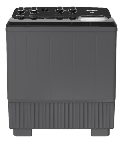 Lavadora Semiautomática Wsa1804p 18kg Gris Hisense 127v Gris