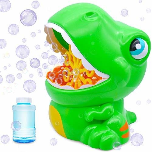 Maquina De Burbujas Joyin Verde Para Niños Con 2 Soluciones