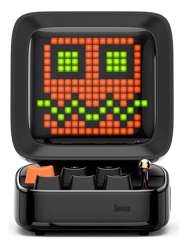 Parlante Divoom Ditoo Pro portátil con bluetooth negra