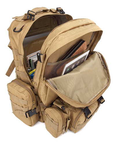 Mochila Tactica Kossok Quebec Con Riñonera Y Bolsos Extra