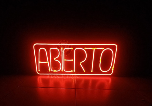 Cartel Neón Led Abierto Apto Exterior - Luminoso - Deco