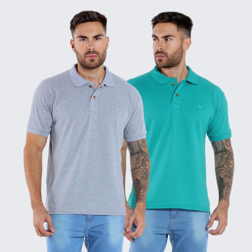 Kit 2 Camisa Camiseta Polo Masculina Slim Blusa Esportiva