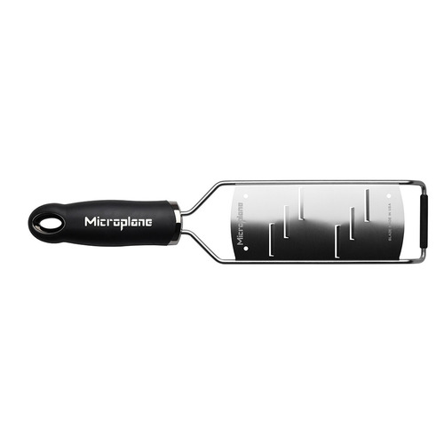 Rallador Hoja Larga 30x7x3cm Negro Gourmet Microplane