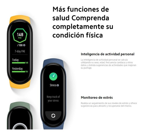 Imagen 9 de 10 de Xiaomi Mi Band 6 Smartwatch Reloj Mide Oxigeno Español 2021