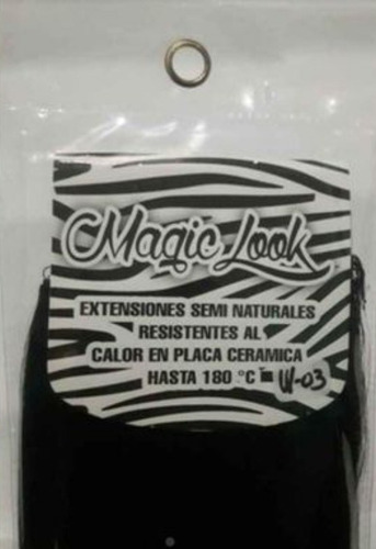 Extension De Cabello Semi Natural 24 PuLG Negro Con Clips