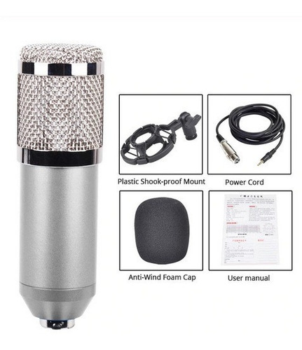 Microfono Condensador Bm800 Grabacion Computador Sin Caja