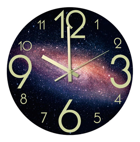 Luminous Galaxy Nebula Reloj De Pared Grande Sin Tictac B