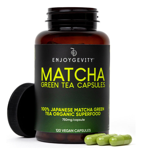 Cápsulas De Té Verde Matcha Orgánico, Impulso De Energí.