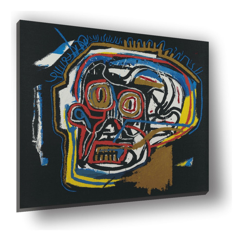 Cuadro Canvas Bastidor Art Jean-michel Basquiat Cráneo 90x90