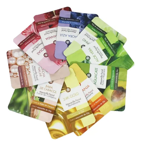 comprar Set 10 Mascarilla Facial Frutal Hidratante  Cuidado Piel 