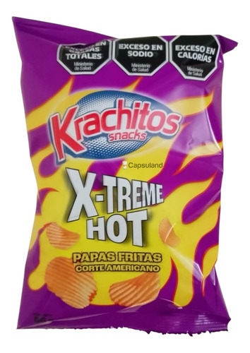 Papas Fritas Krachitos Xtreme Hot Queso Picante Snack