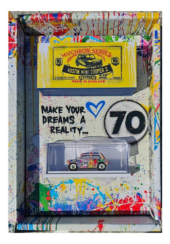 Austin Mini Cooper S 1:64 Hotwheels Matchbox Mr Brainwash