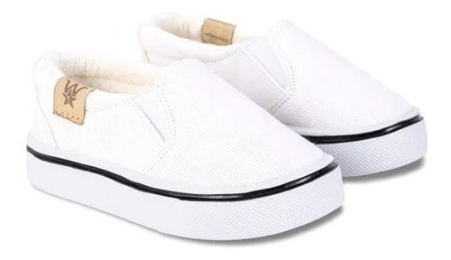 Panchas Para Bebes Blanco Lona Talles Del 17 Al 26