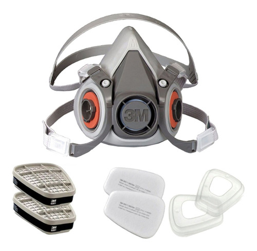 Kit Respirador 3m 6200 Cartucho, Filtro E Retentor