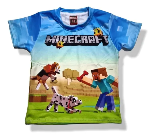 Playera minecraft niño hot sale
