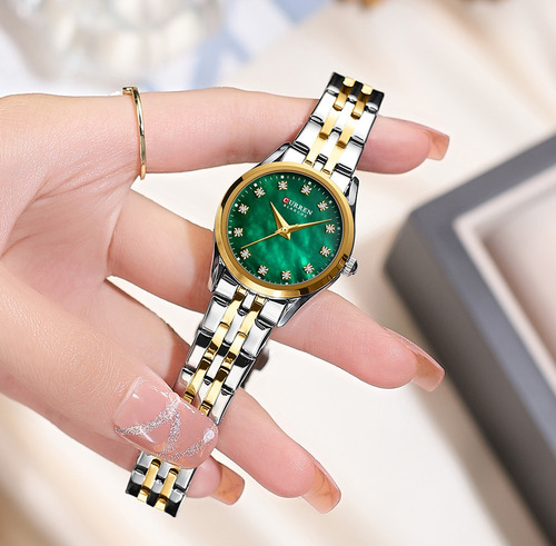 Reloj De Cuarzo Curren 9111 Para Mujer, Moderno, Casual, Sen