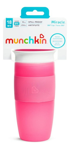 Copo Munchkin Miracle 360 - 414ml Rosa Liso