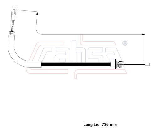 Cable Freno Trasero Derecho Para Pontiac Grand Am 2004 3.4l