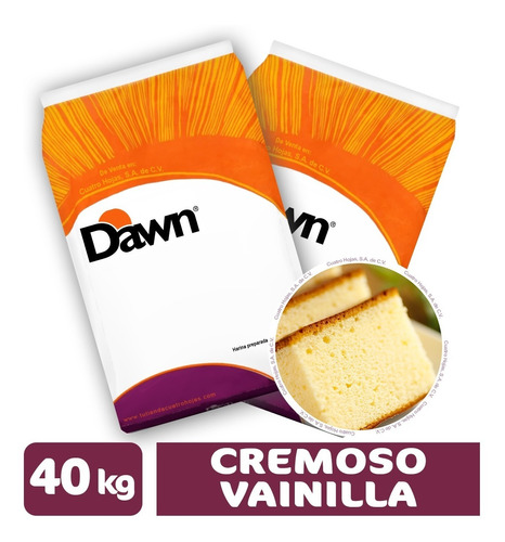 Harina Para Pastel Vainilla Cremoso Dawn 40 Kg