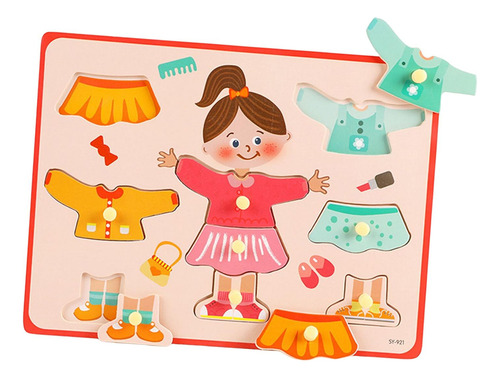Dress Up Toy Aprendizaje Temprano Juguete Educativo Chica