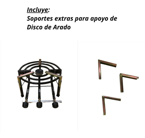 Imagen 3 de 5 de Mechero Quemador Paellero Disco Arado Y Hornalla 40 Cm Regul