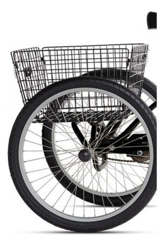 Triciclo Jamis Taxi Trike Rodado 24 Aluminio Con Canasto Color Negro Tamaño Del Cuadro Único