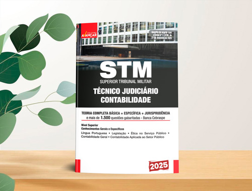 Apostila Concurso Técnico Judiciário - Área Apoio Especializado - Contabilidade Do Superior Tribunal Militar - Stm 2025 - Editora Avançar