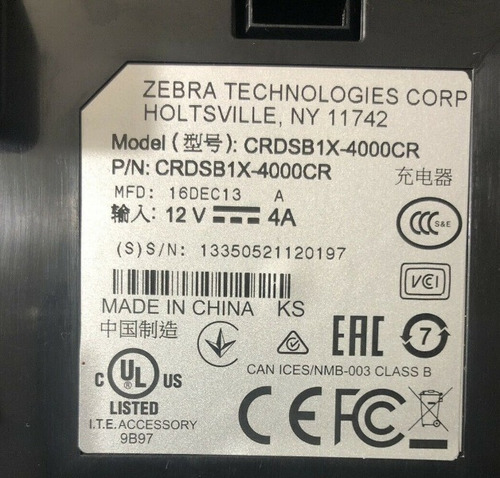 Cargador Zebra Crdsb 1x-4000cr Sb1 Dock