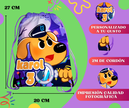 Sheriff Labrador Dulceros Personalizados Recuerdos Fiesta 25