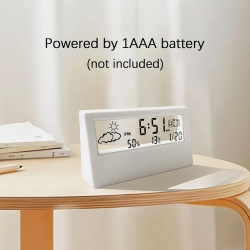 Reloj De Mesa Digital, Marca Xyz, Temperatura Y Humedad, Mod
