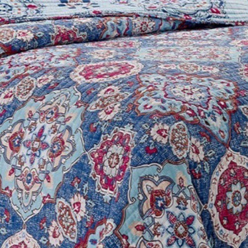 Imagen 3 de 6 de Cubrecama Quilt Cover Reversible +fundas King Calgary D1
