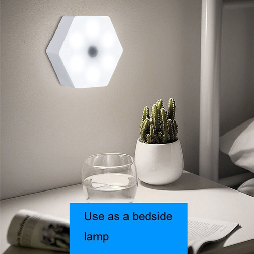 Pack 3 Luz Led Hexagonal Portátil Con Control Remoto Y Timer