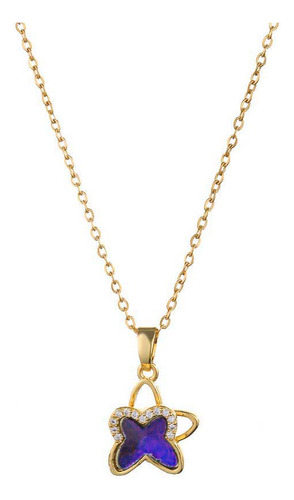 Mariposa Conjunto Joyas Collar Anillo Giratorio Para Mujer