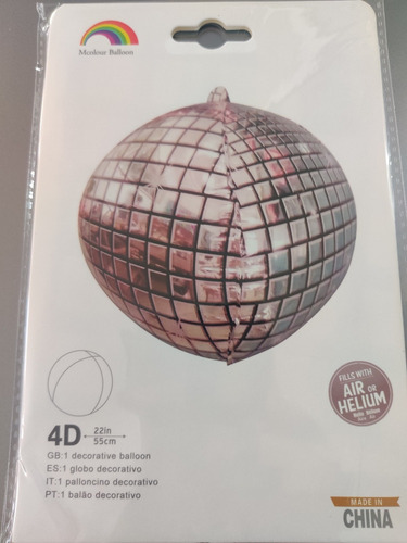 Globos Metalizados Bola Disco 55cm 