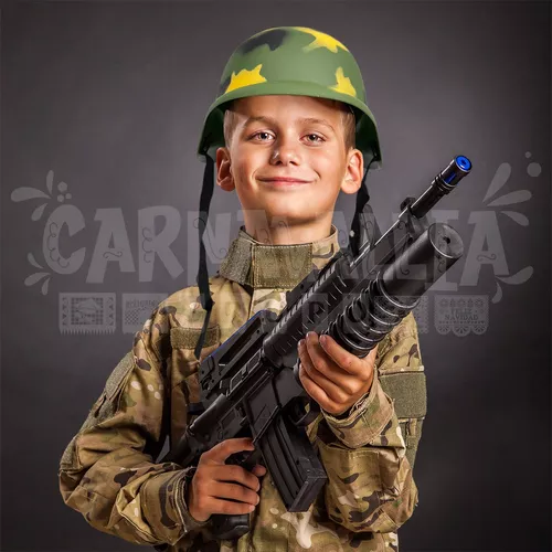 Casco Verde Camuflaje Soldado Army Disfraz Halloween Militar