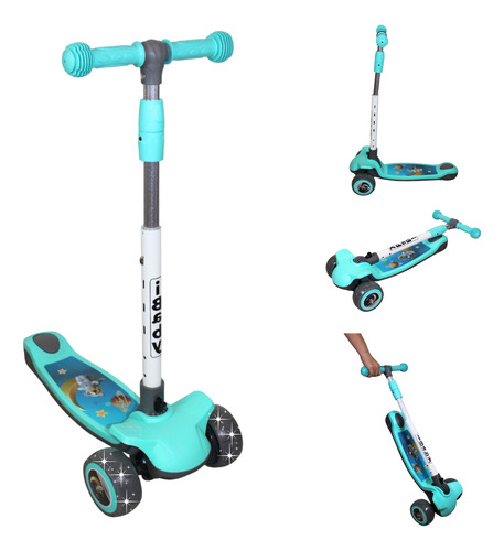 Scooter De Pie Plegable Con Música De 2 A 12 Año Ibaby Cyber