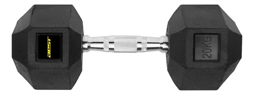 Mancuerna Mancuernas Hexagonal Best 130069 20 Kg Color Negro
