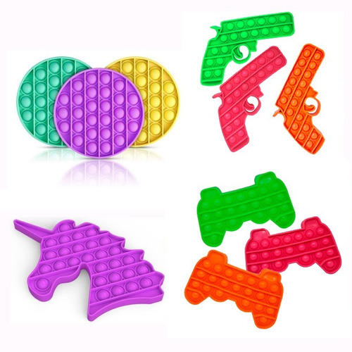Imagen 1 de 6 de Pop It Fidget Toy Antiestres Popit Tik Tok Silicona Unicos