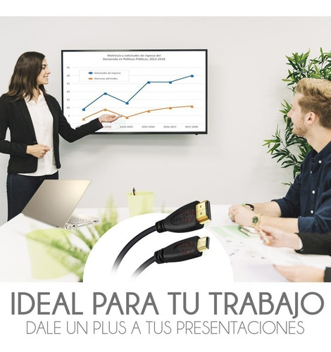 Imagen 6 de 6 de Cable Micro Hdmi A Hdmi 1 Mts Gopro Raspberry Pi 4