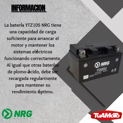 Bateria ytz10s nrg Cbr1000 Cbr600 R1 R6 Fz1