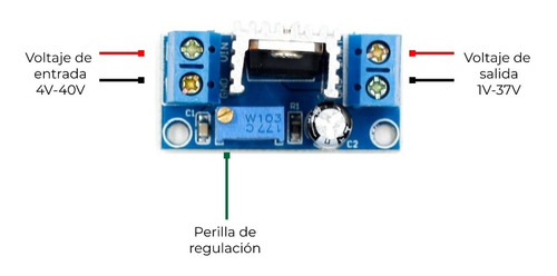 Imagen 5 de 5 de 4 Piezas Módulo Regulador Voltaje Lm317 Dcdc 20w 2.2a