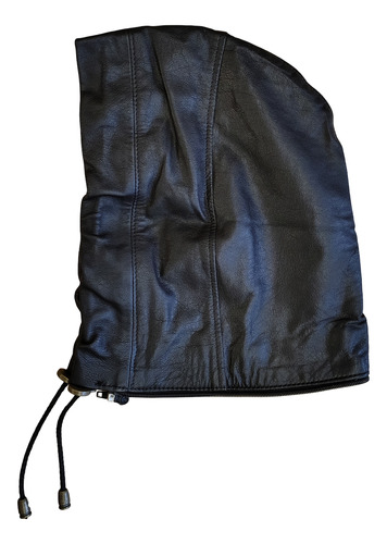 Campera De Cuero Con Capucha Desmontable, Impecable. (Usado)