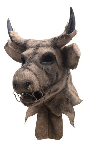 Máscara De Toro Creepy Bull Moving Mouth Disfraz Halloween