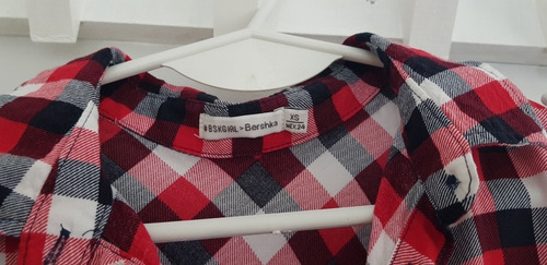 Remera De Cuadros Bershka Talle S