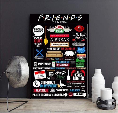 Cuadros Personalizados Serie Friends 27x42 Central Perk Deco